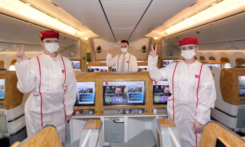 Emirates Airlines operates fully vaccinated team flight